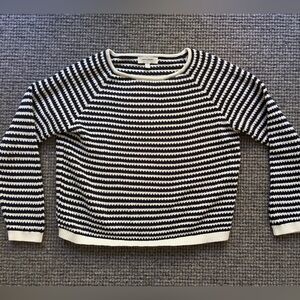 Banana Republic Factory NWOT black/white cotton sweater.